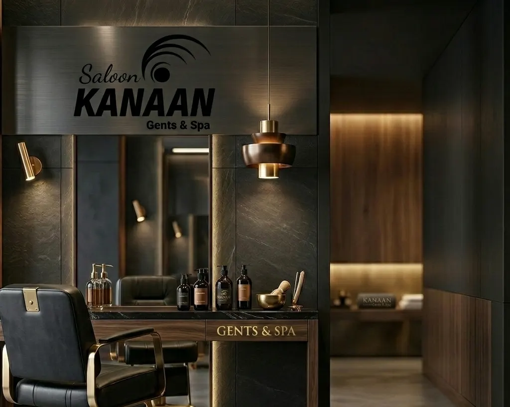 Kanaan Gents & Spa chair and styling station